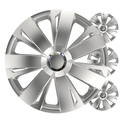 Versaco - Puklice Energy 15” strieborná sada 4ks COLOR BOX