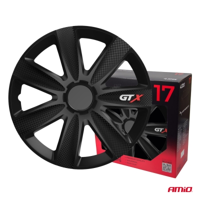 Versaco - Puklice GTX 17” čierny karbón sada 4ks COLOR BOX