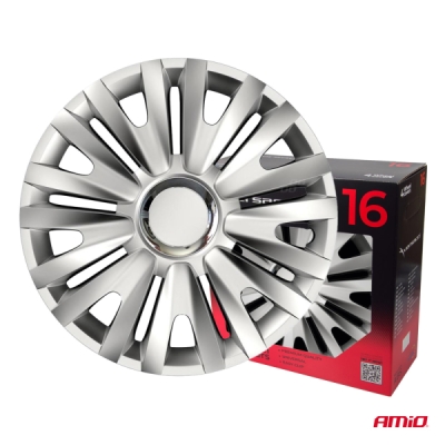 Versaco - Puklice Royal 16” strieborná sada 4ks COLOR BOX