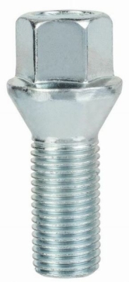 Skrutka kolesa M14 × 1,5, závit 28 mm, kužeľové sedlo, kľúč 17 mm