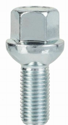Skrutka kolesa M12 × 1,5, závit 24 mm, guľové sedlo, kľúč 17 mm