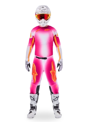 ALPINESTARS - dres SUPERTECH SX AFD limitovaná edícia MIG, (ružová fluo/biela/oranžová, veľ. M)