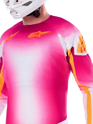 ALPINESTARS - dres SUPERTECH SX AFD limitovaná edícia MIG, (ružová fluo/biela/oranžová, veľ. M)