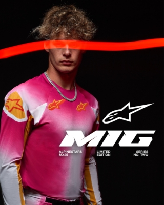 ALPINESTARS - dres SUPERTECH SX AFD limitovaná edícia MIG, (ružová fluo/biela/oranžová, veľ. M)