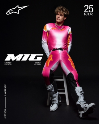 ALPINESTARS - dres SUPERTECH SX AFD limitovaná edícia MIG, (ružová fluo/biela/oranžová, veľ. M)