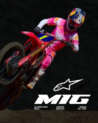 ALPINESTARS - dres SUPERTECH SX AFD limitovaná edícia MIG, (ružová fluo/biela/oranžová, veľ. M)