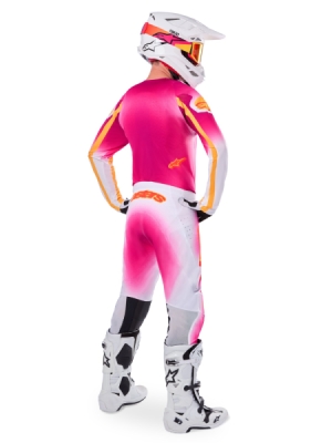ALPINESTARS - dres SUPERTECH SX AFD limitovaná edícia MIG, (ružová fluo/biela/oranžová, veľ. XL)
