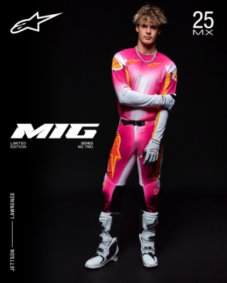 ALPINESTARS - dres SUPERTECH SX AFD limitovaná edícia MIG, (ružová fluo/biela/oranžová, veľ. XL)