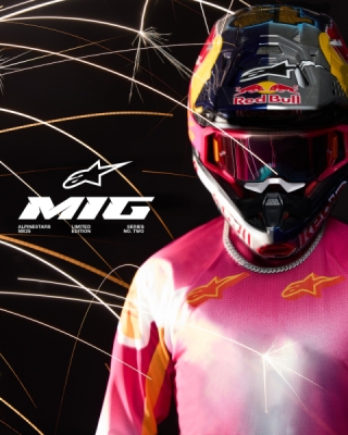 ALPINESTARS - dres SUPERTECH SX AFD limitovaná edícia MIG, (ružová fluo/biela/oranžová, veľ. L)