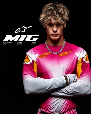 ALPINESTARS - dres SUPERTECH SX AFD limitovaná edícia MIG, (ružová fluo/biela/oranžová, veľ. L)