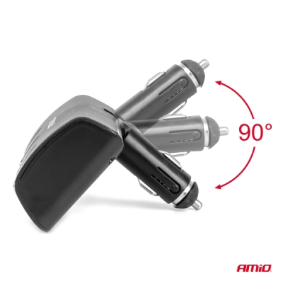 AMiO - Predlžovacia zásuvka 12/24V 120W 90°