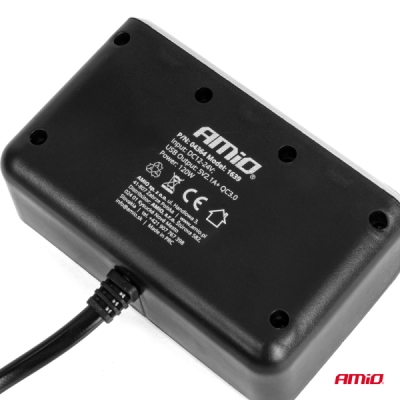 AMiO - Predlžovacia zásuvka 2x USB0A QC3.0 12/24V 120W 80cm