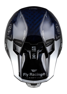 FLY RACING - prilba FORMULA S CARBON, (modrá/strieborná, veľ. 2XL)