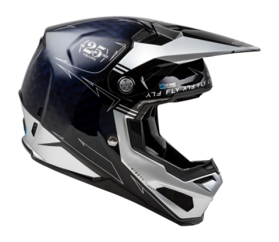 FLY RACING - prilba FORMULA S CARBON, (modrá/strieborná, veľ. 2XL)