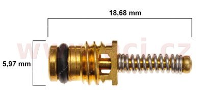 ventil klimatizace R134a M6, dlouhé vrtání