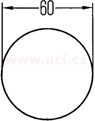 univerzální odrazka kulatá, samolepící, červená (průměr 60 mm)