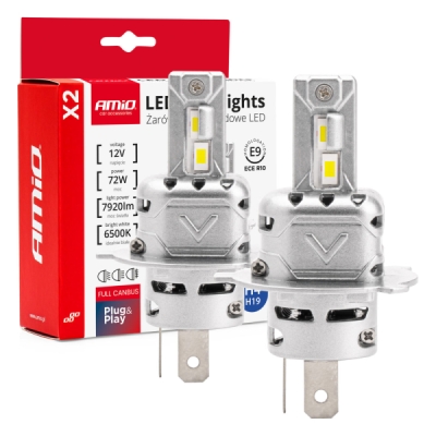 AMiO - LED žiarovky hlavného svietenia H4/H19 X2 Series