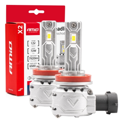 AMiO - LED žiarovky hlavného svietenia H8/H9/H11/H16 X2 Series