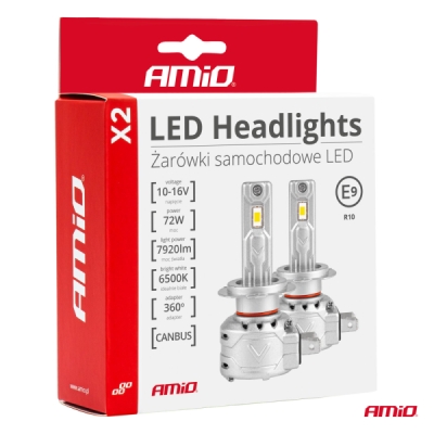 AMiO - LED žiarovky hlavného svietenia H3 X2 Series