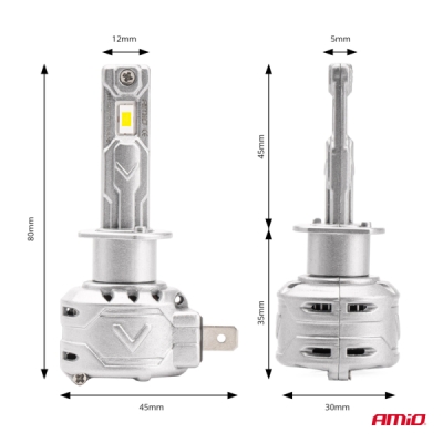AMiO - LED žiarovky hlavného svietenia H1 X2 Series