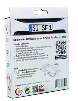 Podložka špz Simple Fix 2ks transparent veľ.112mm 583526