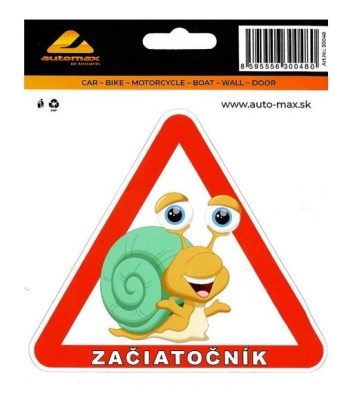 Nálepka ZAČIATOČNÍK - Slimák