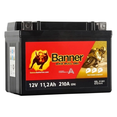 BANNER motobatéria 12V AGM PLUS 51201 11Ah 210A BGTZ14-S