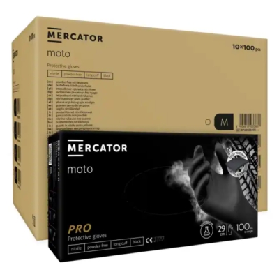 AMiO - Nitrilové rukavice MERCATOR MOTO BLACK XL 100ks