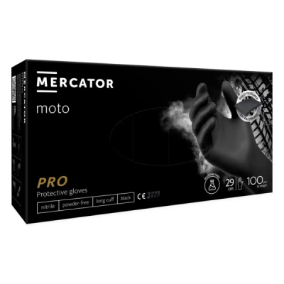 AMiO - Nitrilové rukavice MERCATOR MOTO BLACK XXL 100ks