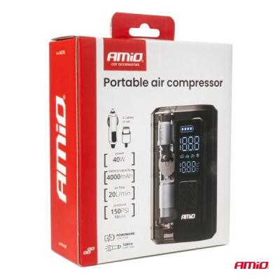 AMiO - Bezdrôtový vzduchový kompresor LED USB-C 40W