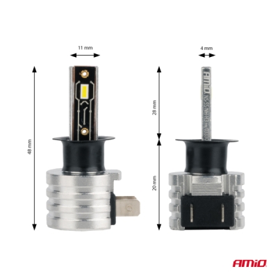 AMiO - LED žiarovky hlavného svietenia H3 H-mini Series
