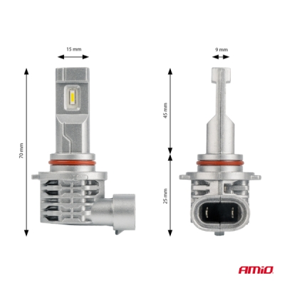 AMiO - LED žiarovky hlavného svietenia HB4 9006 X1 Series AMiO