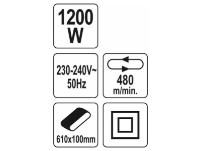 Yato - Ručná pásová brúska 1200W 230V