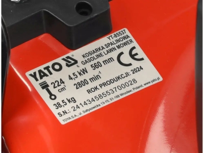 Yato - Benzínová kosačka 4.5kW rez Ø56cm
