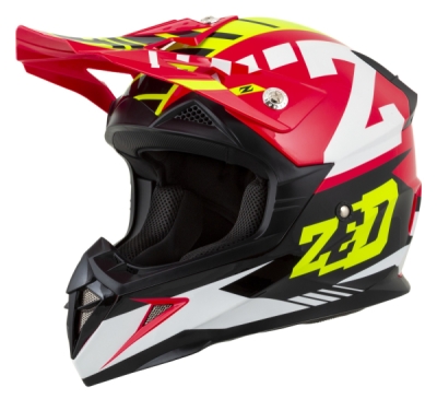 ZED - prilba X1.9D TARGA, ZED, detská (červená/žltá fluo/čierna/biela, veľ. S)