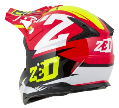 ZED - prilba X1.9D TARGA, ZED, detská (červená/žltá fluo/čierna/biela, veľ. S)