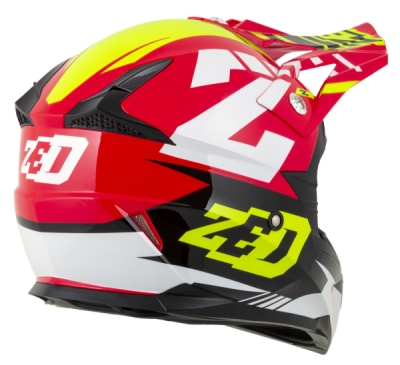 ZED - prilba X1.9D TARGA, ZED, detská (červená/žltá fluo/čierna/biela, veľ. S)