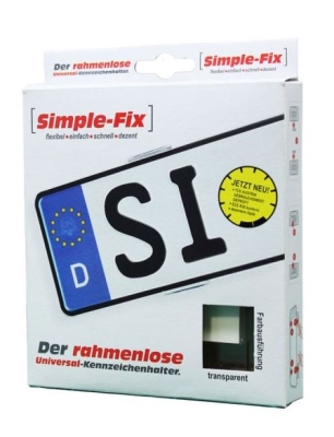 Držiak ŠPZ bezrámový 110mm - sada 4ks ( predok/zadok) - transparent