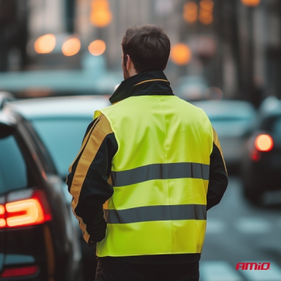 AMiO - Reflexná vesta XL žltá s certifikátom