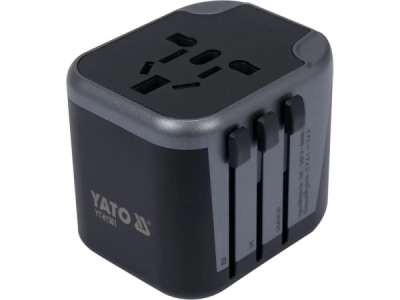 Yato - Cestovný adaptér 2x USB nabíjačkou 5V/2.4A