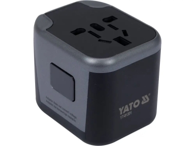 Yato - Cestovný adaptér 2x USB nabíjačkou 5V/2.4A
