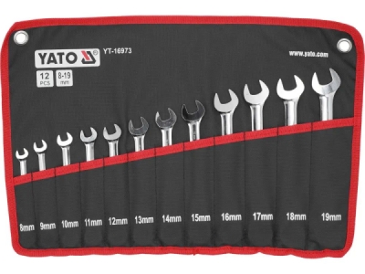 Yato - sada očkoplochých kľúčov s rarňou 12ks