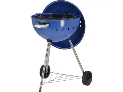 Yato - Okrúhly gril na drevené uhlie, modrý Ø54cm