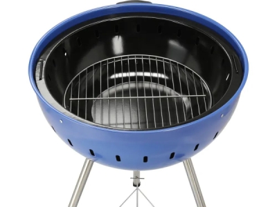 Yato - Okrúhly gril na drevené uhlie, modrý Ø54cm