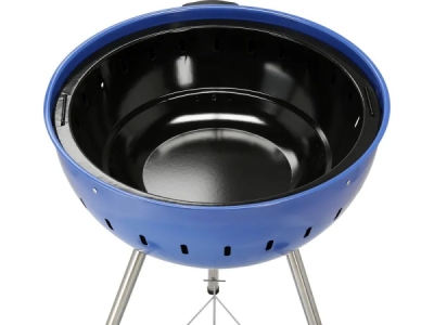 Yato - Okrúhly gril na drevené uhlie, modrý Ø54cm