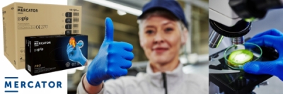 MERCATOR - Nitrilové rukavice GoGrip modré veľkosť M, 50 ks