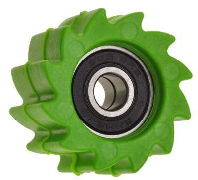 kladka řetězu Kawasaki, RTECH (zelená, vnitřní průměr 8 mm, vnější průměr 38 mm, šířka 23 mm)