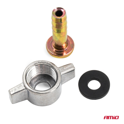AMiO - Matica kompresora s motýlikovým závitom M16 x 1,5 pre 8 mm