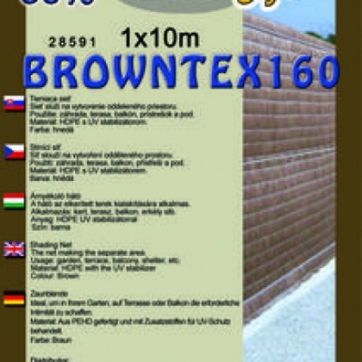 Sieť tieniaca Browntex 1x10m hnedá (balenie 3ks)