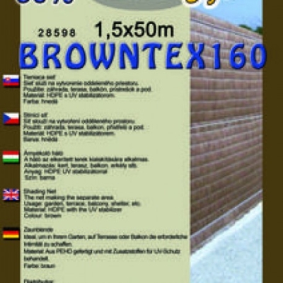 Sieť tieniaca Browntex 1.5x50m hnedá